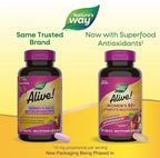 Nature's Way Alive! Women's 50+ Complete Multivitamins, Supports Healthy Heart, Brain, Bones*, Superfood Antioxidants(1), B-Vitamins, Gluten Free, 130 Tablets (Packaging May Vary)