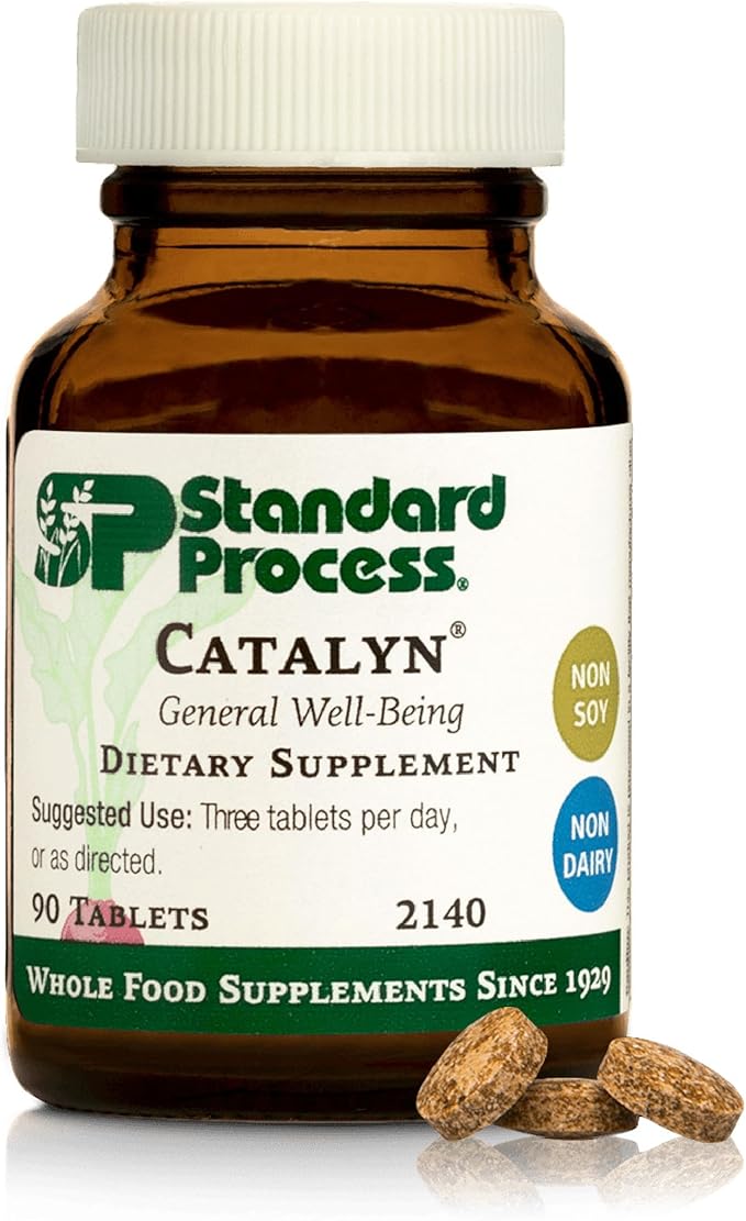 Standard Process Catalyn - General Well-Being Tablet to Aid Antioxidant Activity - Contains Vitamins A, B6 & D - Designed to Bridge Nutritional Gaps - Non-Dairy & Non-Soy - 90 Tablets (30 Servings)