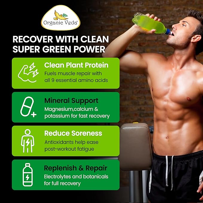 Organic Veda Moringa Super Greens, 30 Sticks Drink Mix Powder - 20 X Concentrated Moringa Leaf Powder Extract with Amla, Pineapple, Antioxidant Superfoods for Energy & Metabolism - Tea & Smoothie Mix