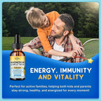 Kids Magnesium Glycinate Liquid Drops, Magnesium for Kids with Calcium, Zinc, L-Theanine, Vitamin D3 K2, C for Sleep, Relaxation, Calm, Focus, Brain,Mood, Bones & Muscles - Pineapple Flavor 2 Pack
