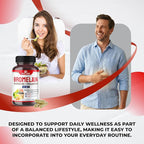 Bromelain Supplement with Quercetin, Zinc, Fenugreek, Turmeric, Ginger, Black Pepper & Probiotics - Supports Digestion, Joint Health & Nutrient Absorption | 150 Capsules