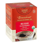 Teeccino Reishi Eleuthero Tea - French Roast - 10 TeaBags - Organic Mushroom Adaptogenic Herbal Tea, 3x More Herbs than Regular Tea Bags, Caffeine Free, Chicory Prebiotic