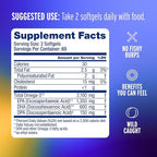 Oceanblue Professional Omega-3 2100mg Fish Oil Supplement - Triple Strength, High Potency EPA, DHA & DPA - Burpless, Wild-Caught, Natural Orange Flavor - 138 Softgels