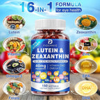 Lutein and Zeaxanthin Supplement - AREDS 2 Plus+ Eye Vitamins, 40 mg Lutein & 8 mg Zeaxanthin with Vitamins C, E, Zinc, Omega-3 & CoQ10 for Blue Light Protection, Eye Health Support  - 450 Softgels