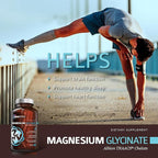OmniBiotics Magnesium Glycinate Supplement – with 100% Pure Albion TRAACS Bisglycinate Chelate for Sleep, Muscle, Nerve & Heart Health – 120 Vegan Capsules