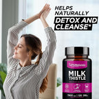 PhiNaturals Milk Thistle Extract Capsules Supplement Liver Detox 260mg Silymarin 30:1 Extract Equivalent to 7800mg Milk Thistle Seeds Liver Detox Silimarina