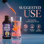 Liquid Biotin & Collagen Keratin Hyaluronic Acid Saw Palmetto Drops Vitamins for Hair Growth Support Silica Vitamin A C D Bamboo Turmeric Zinc Folate Magnesium Horsetail LuxFlo By Clean Nutra