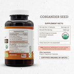 Secrets of the Tribe Coriander Seed 120 Capsules, Made with Vegetable Capsules and USDA Organic Coriander Dried Seed (120 Capsules)