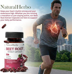 Beetroot Capsules 800mg Tablets | Heart Health, Blood Pressure Support Supplement for Natural Energy & Antioxidant Boost Extract Supplement | Ayurveda Suggested (60 Vegan Capsules)