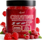 Creatine Monohydrate Gummies Complex 8500 MG for Men & Women, Creatine Monohydrate Supplement for Muscle Growth, Strength & Energy Support, Pre Workout Gummies 120 Count Raspberry Flavor