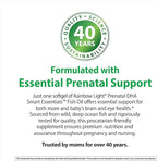 Rainbow Light Prenatal DHA Vitamins for Women | 60 Softgels | Omega 3 Fish Oil (DHA & EPA) | Supports Mom & Baby’s Health from Conception to Nursing