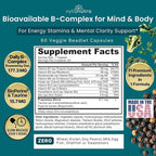 Plus B 11-in-1 Beadlet Capsule – Complete B-Complex with B1, B2, B3, B5, B6, B7, B9, B12 – Timed Release for Energy, Vitality, Brain, Heart, Immune, Mood, & Overall Wellness
