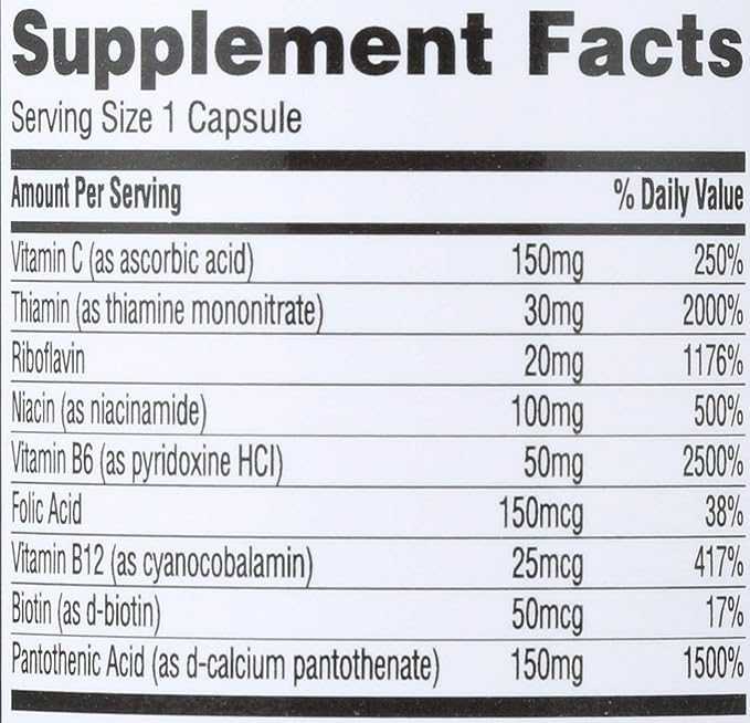 365 by Whole Foods Market, Vitamin B Stress Complex with Vitamin C, 90 Veg Capsules