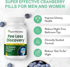 Pee Less Discovery Bladder Support Supplement for Women and Men. Cranberry Extract and D-mannose Pills, Reduce Frequency, Support Urinary Tract Health - 90 Capsules