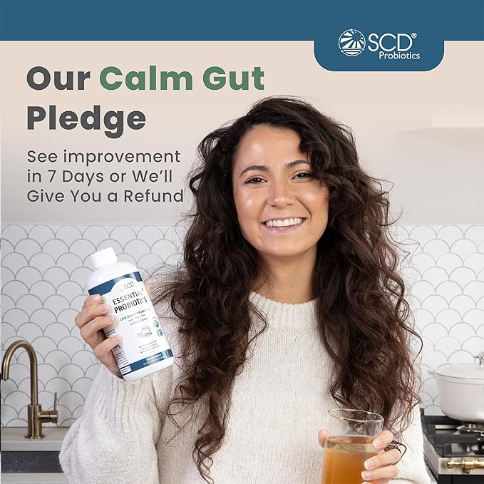 SCD Probiotics SCD Essential Probiotics for Women, Men, Kids and Toddlers, Travel Probiotic for Digestion and Immunity, Gut Health Liquid Probiotic Supplement, Trial Size – 3 fl oz