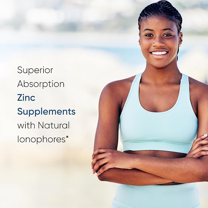 Sandhu's Zinc Supplement with Ionophores| Quercetin & Green Tea Extract for Superior Absorption and High Potency| 800mg Vegetarian Capsules 60 Count (Pack of 1)| Immune Support for Men & Women