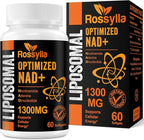 1300 MG Liposomal NAD+ Supplement | Highest Absorption | Purest NAD Supplemet to Boost NAD+ Effetively | Boosting NAD+ Supplement for Aging Defese, Cellular Energy, Longevity | 120 Count
