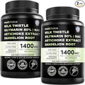 Milk Thistle Supplement w/ NAC, Artichoke & Dandelion – Liver Support Supplement & Gallbladder Supplements in One – Liver Detox – Milk Thistle & Liver Care Supplements – 90 Vegan Capsules, (Pack of 2)