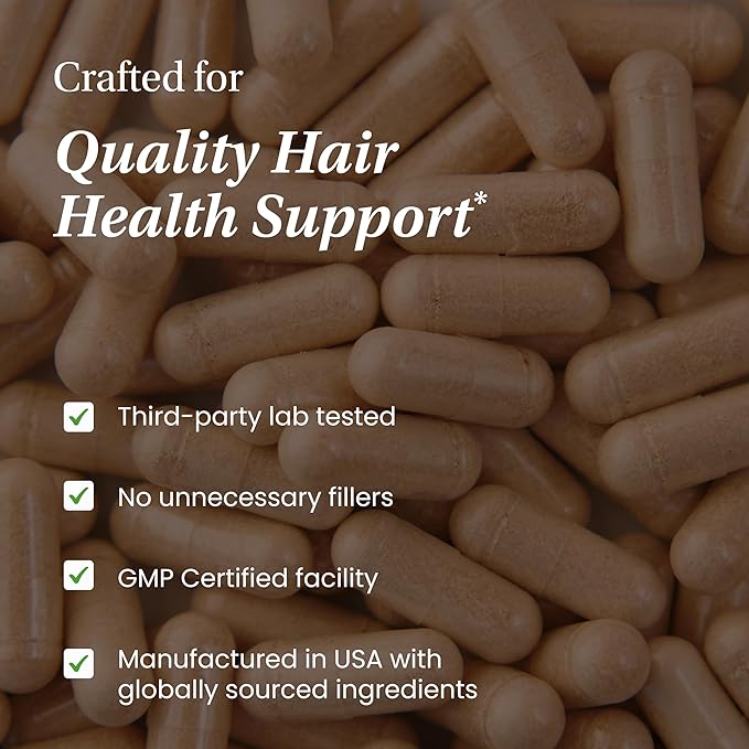 Sandhu's Biotin, Collagen & Keratin Complex | Supports Normal Hair Growth Cycle | Vitamins for Skin & Nails | Hair Supplements for Women & Men | Made in USA | 60 Capsule Pills | with Hyaluronic Acid