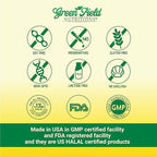 Greenfield Nutritions Halal Fish Oil 1000mg, 300mg Halal Omega 3, Small Wild Peruvian Fish Oil Halal Vitamins, EPA 180 mg & DHA 120mg, Non-GMO, Gluten Free, Support Brain & Heart Health, 120 Pills