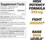 Ferrous Sulfate 325mg Liquid Iron 65mg of Elemental Iron by Llorens Care - 6 oz - Caramel Flavor (6 oz, Caramel)