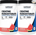 Nutricost Creatine Monohydrate Powder (Watermelon, 500 Gram) - Micronized Creatine Supplement - Vegan, Non-GMO, Gluten Free (Pack of 2)