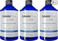 Colloidal Silver Liquid - 12 PPM Premium Silver Solution, 60 MCG Per Serving, All Natural, Vegan Immune System Support, Ionic Silver Water Daily Mineral Supplement (3-16 Fl oz Bottles)