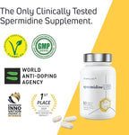 LONGEVITY LABS + spermidineLIFE Natural Supplement, Non-Synthetic Plant-Based Wheat Germ Extract with High Spermidine & Zinc for Cell Renewal, Vegan, for Women & Men, 60 Capsules