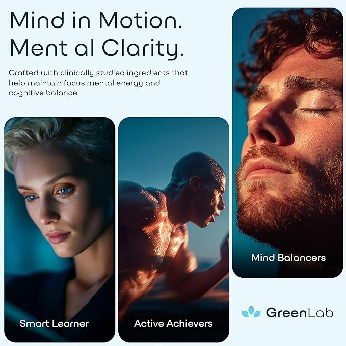 Green Lab® NEURO FOKUS+ | Clinically Inspired Nootropic Complex | 1750 mg Smart Brain Formula with Alpha-GPC & Tyrosine | Cognitive Performance & Synaptic Function - 2 month supply