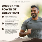 Ancestral Supplements Grass Fed Beef Colostrum Supplement, 3000 mg, Offers Immune Support and Promotes Gut Health, Athletic Performance, Healthy Iron Levels, Growth and Repair, Non GMO, 180 Capsules