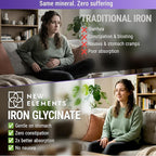 Iron Supplement for Women & Men | Iron Glycinate 50mg + Vitamin C, Folic Acid 1000mcg, Vitamin B12 | Anemia Relief, Energy Boost & Immune Support | Gentle on Stomach, Fast Absorption | 60 Softgels