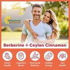 aSquared Nutrition Berberine with Ceylon Cinnamon Supplement - Max Strength Complex - 120 Capsules - Berberine HCl 1200mg Per Serving - Premium Extract Plus Pills Alternative to Gummies & Drops