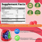 Magnesium Glycinate Gummies, Sugar Free Magnesium Supplement w/Ashwagandha, Zinc, Vegan Magnesium Glycinate Supplement for Adults - 120 Strawberry Gummies