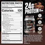 Axe & Sledge WHEY More Premium Protein Blend | 24g Protein, Whey Concentrate & Isolate | Prebiotic Fiber for Enhanced Absorption | Creamy, Delicious, Versatile | 30 Servings, Brownie Batter