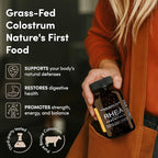 Rhea Bovine Colostrum Supplement for Women, Colostrum Capsules for Gut Health, Digestion, Bloating, Beauty, Immune Support, Bovine Colostrum for Humans, Colostrum Pills (120caps)