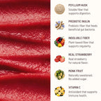 The Fiber Gel High Dietary Fiber Prebiotic Gel Formula — 100% Natural & Clean Label — Plant-Based Psyllium Husk & Inulin Complex — Keto Friendly, Vegan, No Added Sugar — Strawberry, 32 oz