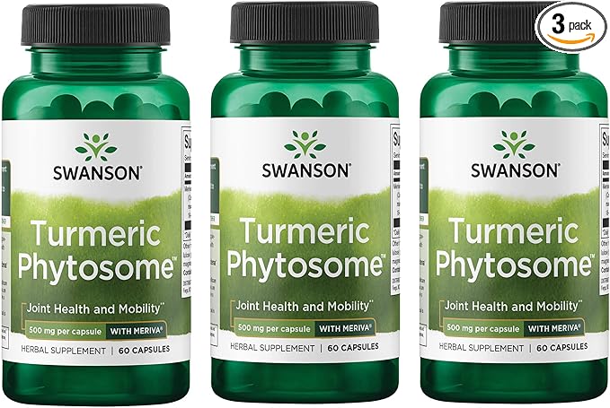 Swanson Turmeric Phytosome with Meriva 500 Milligrams 60 Capsules (3 Pack)