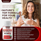 Organic Berberine with Ceylon Cinnamon 2175mg - Premium berberine supplement high purity extract USDA Organic, support immune system, Berberine Plus Complex, Non-GMO Vegan for Men Women 90 Capsules