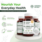 Natural Nutra Calcium Magnesium Zinc with Vitamin D3 - CMZ Supplement | Bone Strength, Immune Support, Muscle & Nerve Health - Cal-Mag Zinc Supplement - Digestion Support - 100 Tablets (Pack of 3)