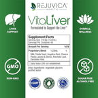Rejuvica Health VitaLiver | Liver Cleanse & Detox Drops | Milk Thistle, Artichoke, Chanca Piedra & Dandelion Extract | Fatty Liver Support Repair Supplement for Men & Women | 1+ Months Supply