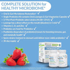 StellaLife Probiotics Oral & Gut Prebiotics Post Probiotics Kit: 44.5B CFU, 11 Oral & 6 Gut Spore strains for Digestive & Dental Health, Bad Breath Treatment, Tongue Hygiene, Strawberry Flavor, 30-day