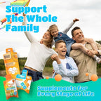 Cover Three Supplements for Kids Brain Supplement Smoothie, Omega 3 Liquid Childrens DHA Fish Oil, Health Kids Focus and Attention, Emotional Support, 20 Pouches, Pack 6