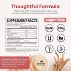 AKSHAR Ayurveda Ashwagandha KSM-66 Gummies, Organic Ashwagandha Supplements for Focus, Increase Energy & Strength, Chicory Root Fiber & Natural Cherry Flavor (60 Count (Pack of 2))