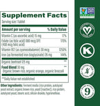 MegaFood Blood Builder Iron Supplement for Women & Men - Increase Iron Levels Without Side Effects - Combats Fatigue - with Vitamin B12, Folic Acid & Vitamin C for Absorption - Vegan - 180 Tablets