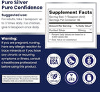 Optivida Colloidal Silver Liquid - 10 PPM Liquid Silver Immune Support, Pure Nano Silver Hydrosol Liquid for Family Wellness - Natural Silver Water for Adults & Kids, Non-GMO, 3rd Party Tested - 16 Oz