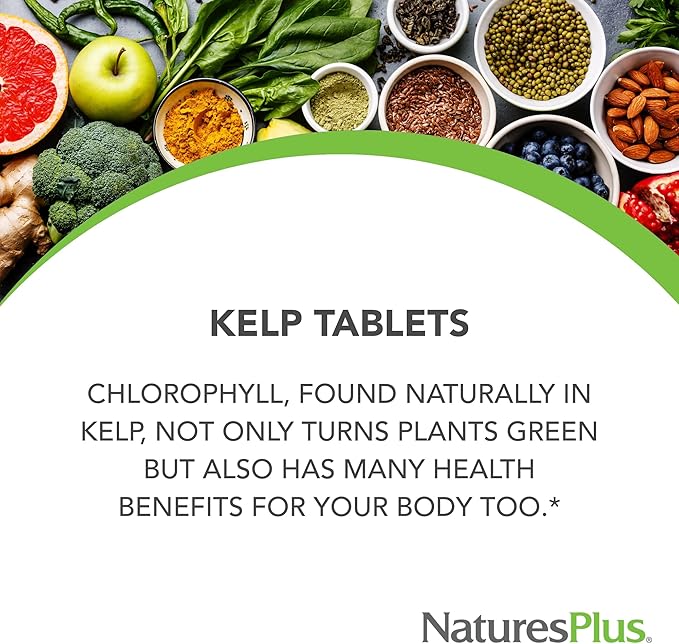 NaturesPlus Kelp - 300 Tablets - 150 mcg of Iodine - Antioxidant Formula - Free Radical Protection - Gluten Free, Allergen Free - 300 Servings