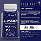 LongLifeNutri Vitamin K2 MK-7 100 mcg & Policosanol 100 mg Bundle – 120 Veg Capsules + 200 Veg Capsules, Up to 4-Month Supply, Bone & Heart Wellness Support, Lab Tested, Non-GMO, Made in USA