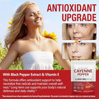 Liefiet Cayenne Pepper Capsules 3000mg Per Serving, Cayenne Pepper Softgels Supplement with Vitamin E D3+K2, Supports Heart and Blood Vessel Health, 240 Softgels