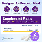 InnovixLabs Advanced Magnesium Capsules - 150 Ct, 210 mg - Chelated Glycinate and Malate - High Absorption, Promotes Relaxation, Bones, Muscle Health, Vegan Malate Sleep Supplement