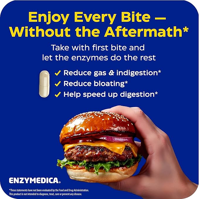 Enzymedica Digest Gold + ATPro, Maximum Strength Enzyme Formula, Fast-Acting, Helps Digest Large Meals, Prevents Bloating and Gas, 90 Capsules